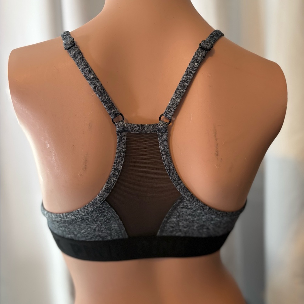 Pink Victoria's Secret Women's Black and Gray Sports Bra Medium - Picture 6 of 15